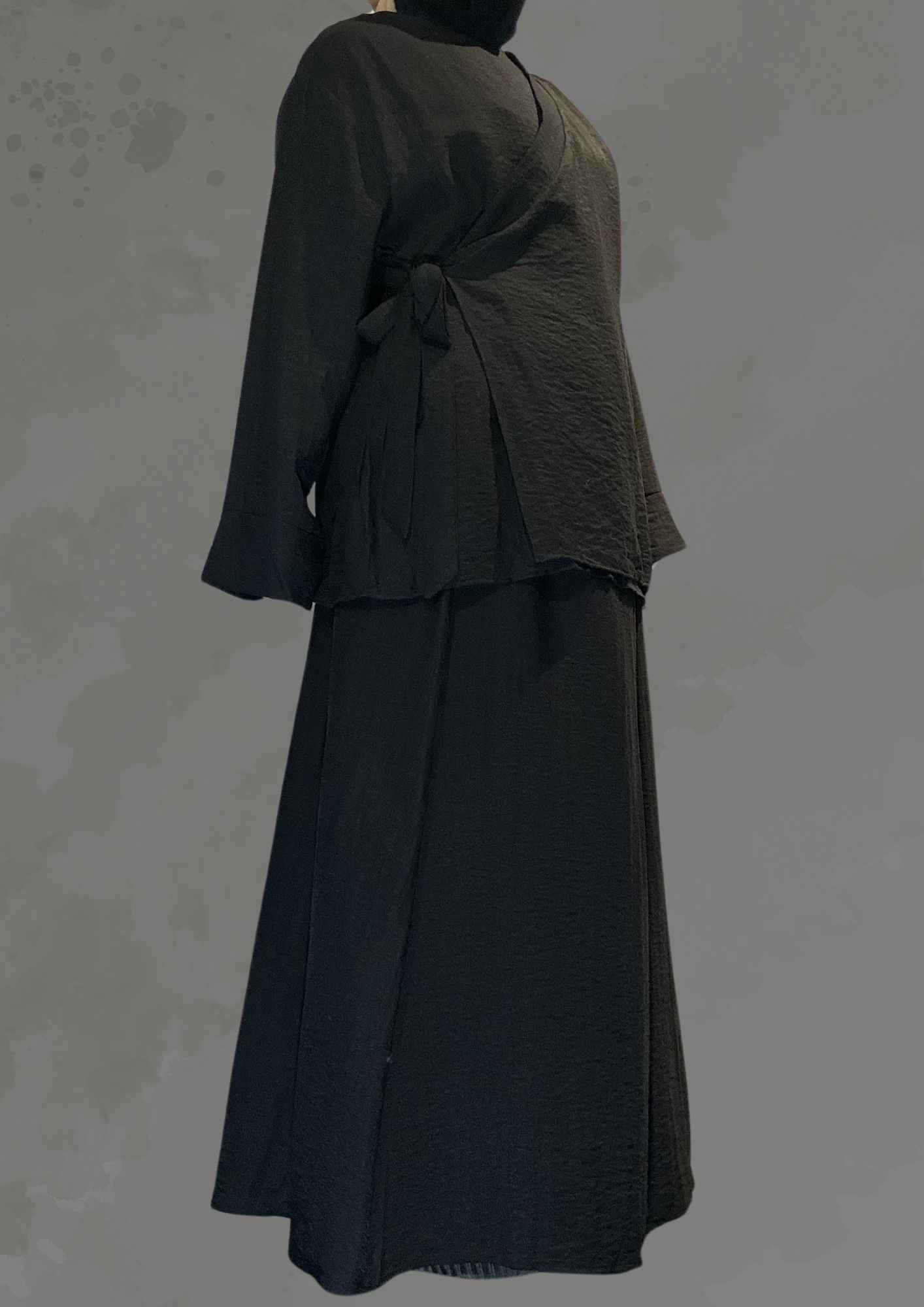 Leinen Abaya 2 Teiler